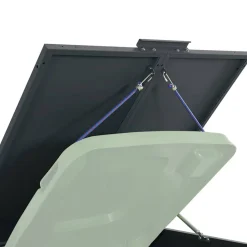 vidaXL Cobertizo para 6 cubos de basura acero 414x79x117 cm Antracita Clearance