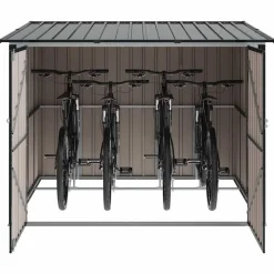 vidaXL Cobertizo para bicicletas 3 pcs 216 x 207 x 158 cm Antracita