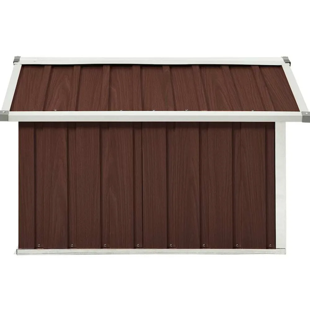 vidaXL Cobertizo para cortacésped acero galvanizado marrón 92x97x63 cm Marrón Clearance