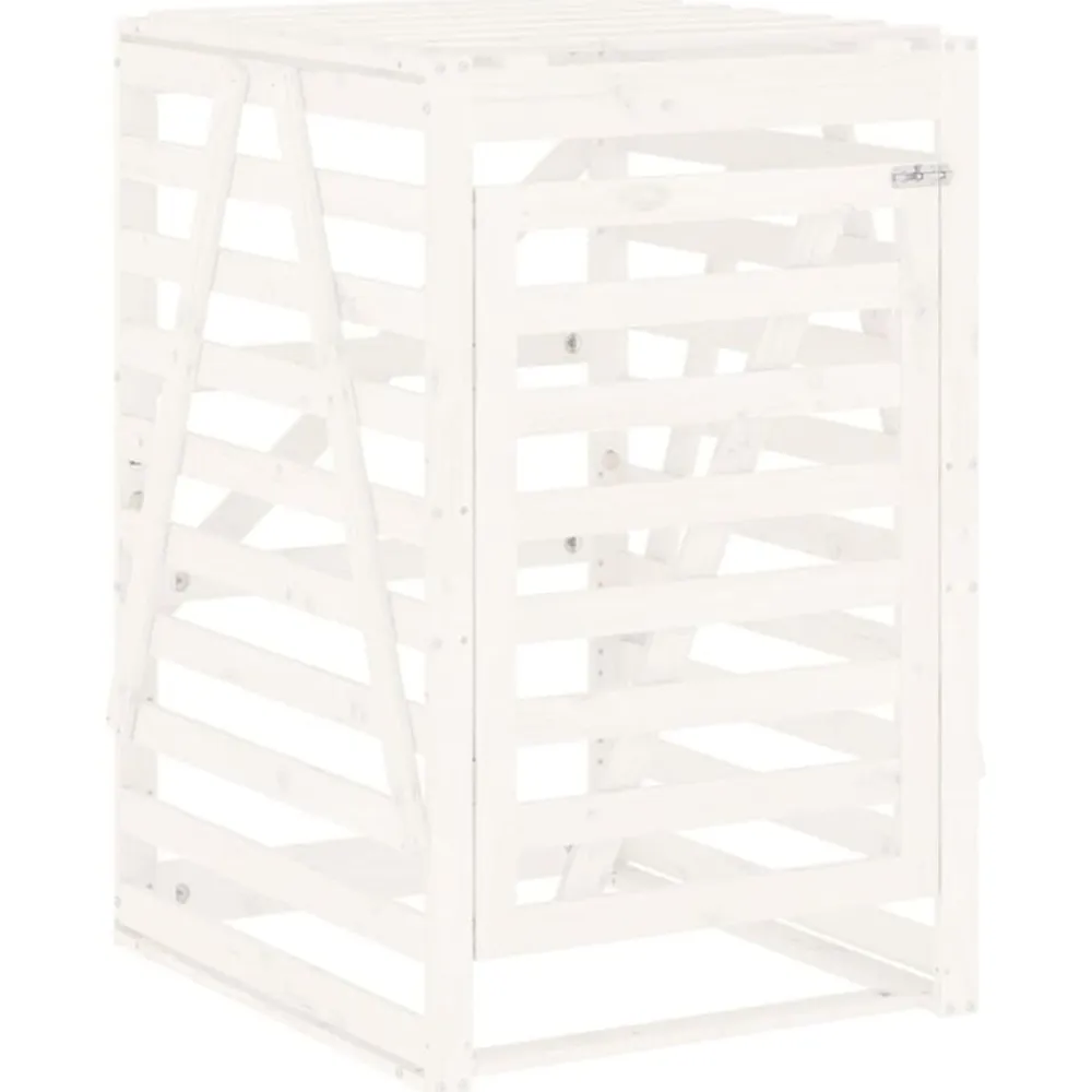 vidaXL Productos Del Hogar-Cobertizo para cubos de basura madera 84x90x128,5cm