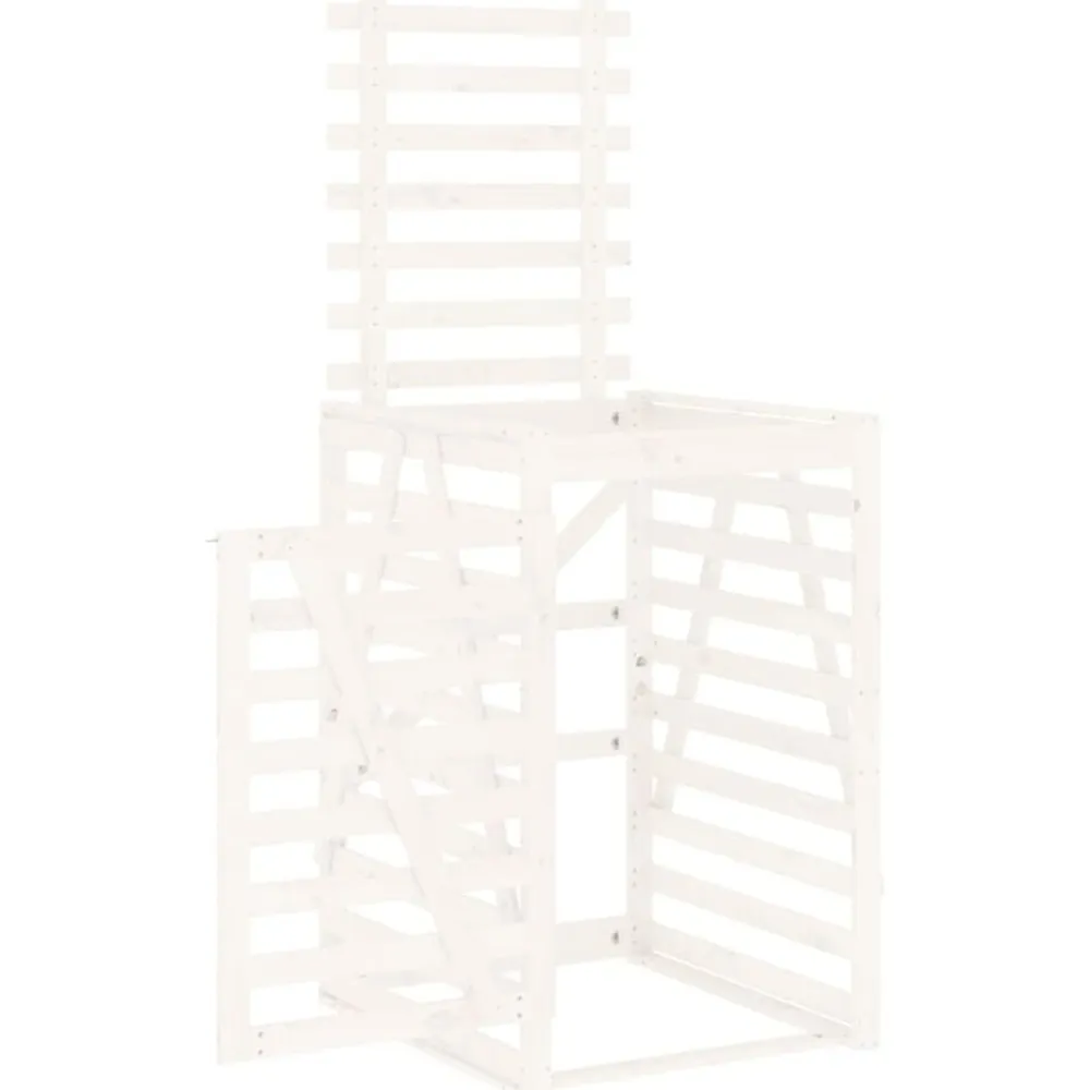 vidaXL Productos Del Hogar-Cobertizo para cubos de basura madera 84x90x128,5cm