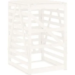 vidaXL Productos Del Hogar-Cobertizo para cubos de basura madera 84x90x128,5cm