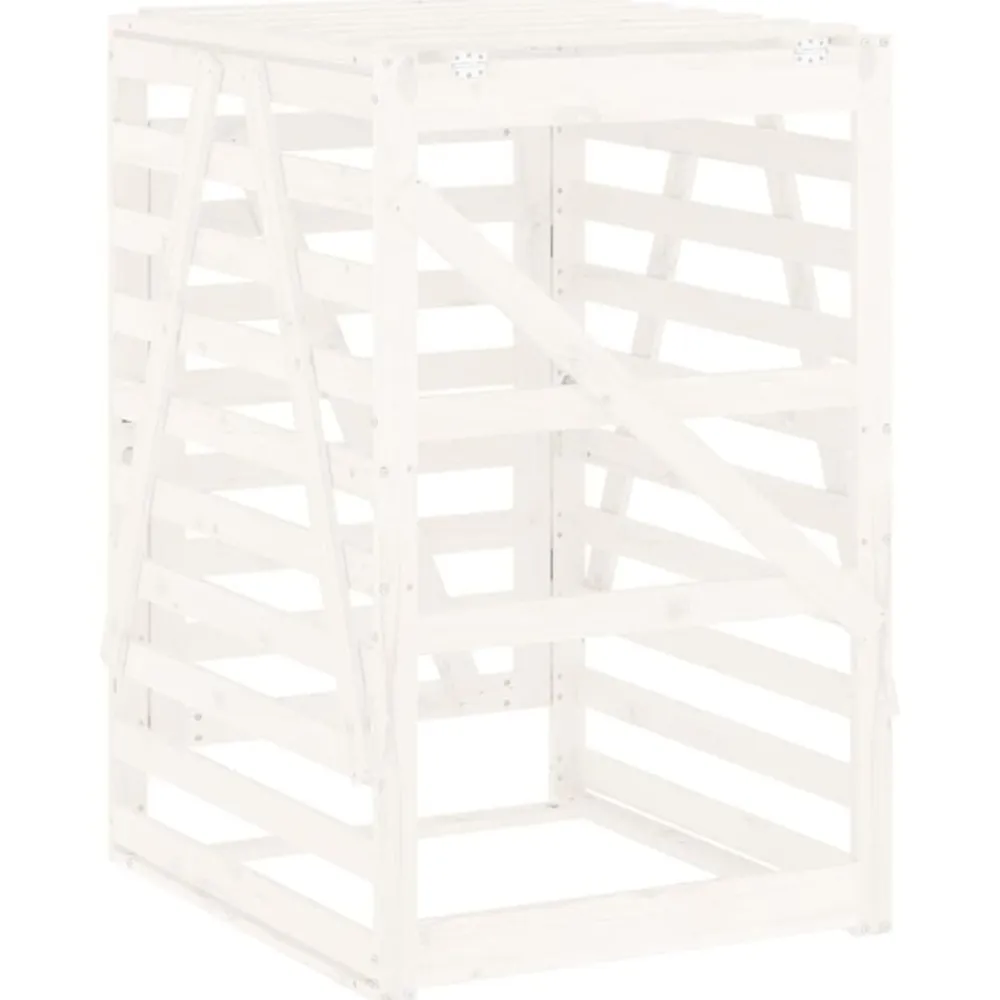 vidaXL Productos Del Hogar-Cobertizo para cubos de basura madera 84x90x128,5cm