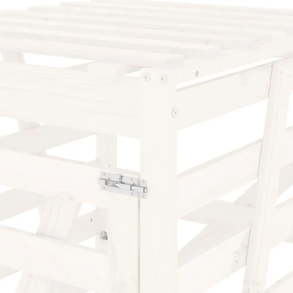 vidaXL Productos Del Hogar-Cobertizo para cubos de basura madera 84x90x128,5cm