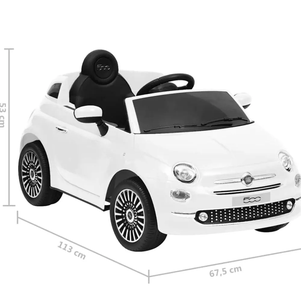 vidaXL Juguetes-Coche correpasillos eléctrico Fiat 500