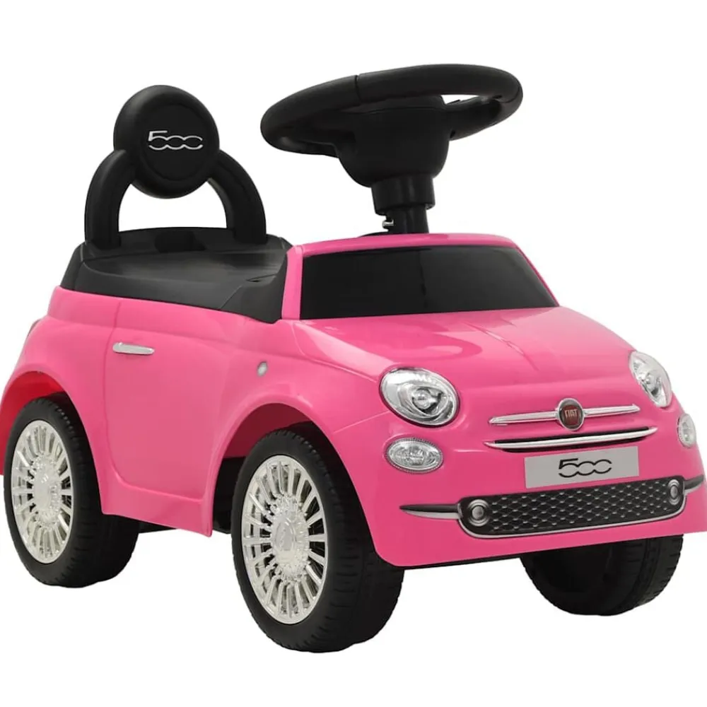 vidaXL Coche correpasillos Fiat 500 Rosa