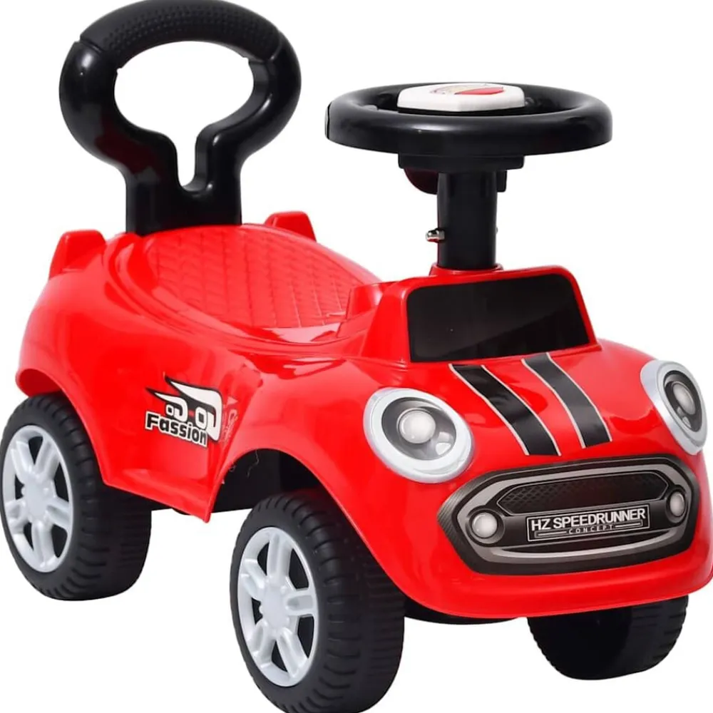 vidaXL Coche correpasillos Rojo New