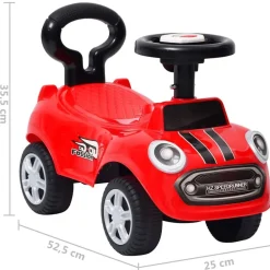 vidaXL Coche correpasillos Rojo New