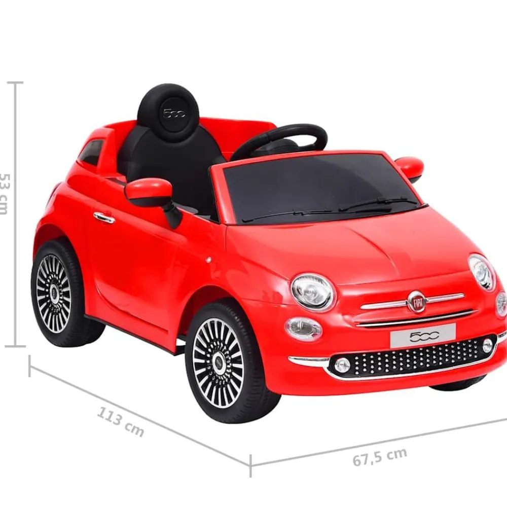 vidaXL Coche correpasillos eléctrico Fiat 500 Rojo Online
