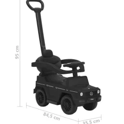 vidaXL Coche de empuje para niños G63 Negro Outlet