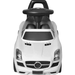 vidaXL Coche de niños accionado con el pie blanco blanco benz Discount