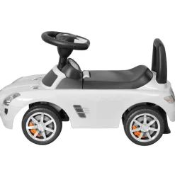 vidaXL Coche de niños accionado con el pie blanco blanco benz Discount
