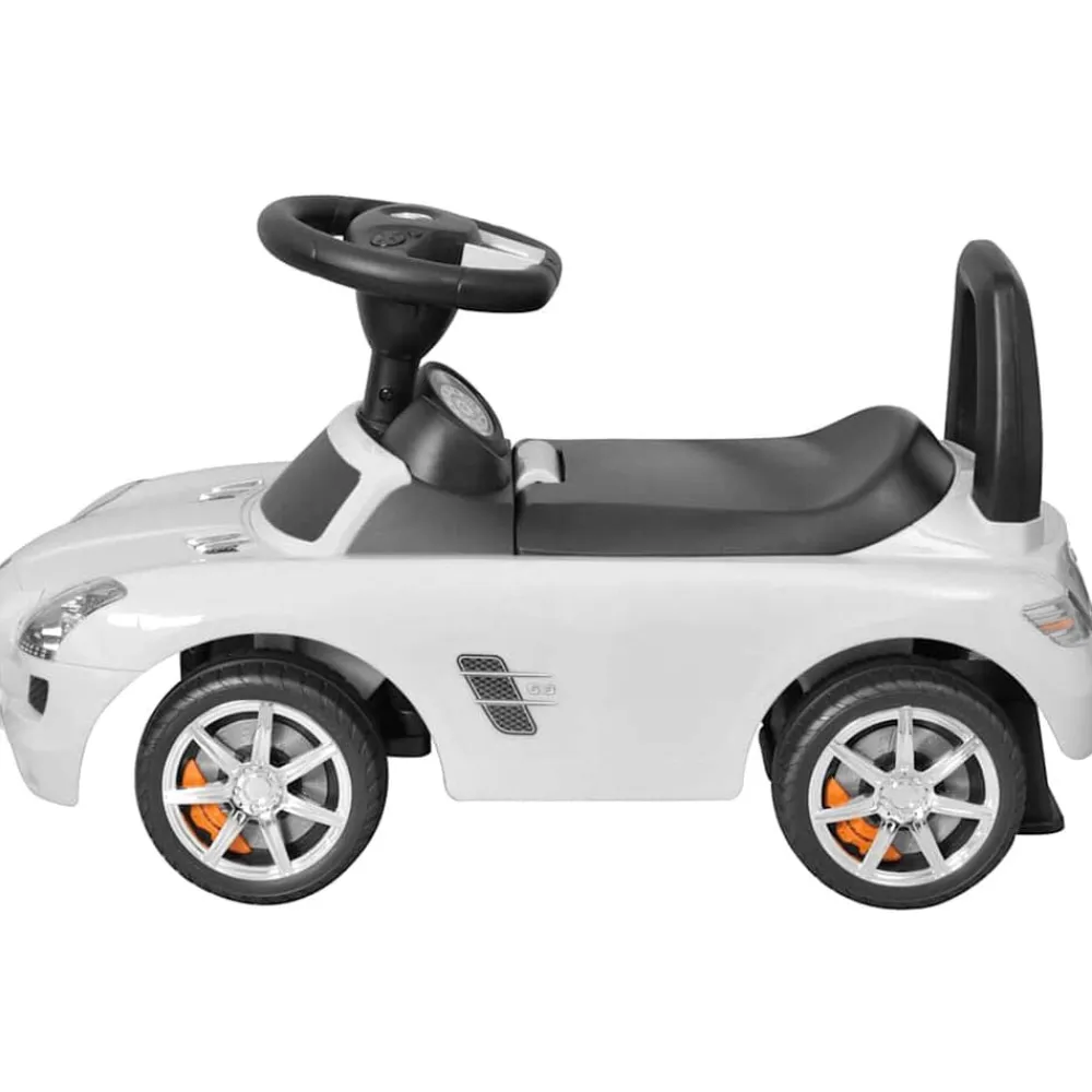 vidaXL Coche de niños accionado con el pie blanco blanco benz Discount
