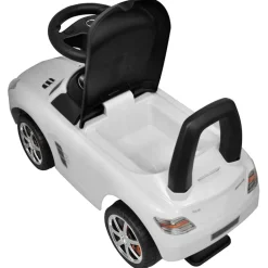 vidaXL Coche de niños accionado con el pie blanco blanco benz Discount