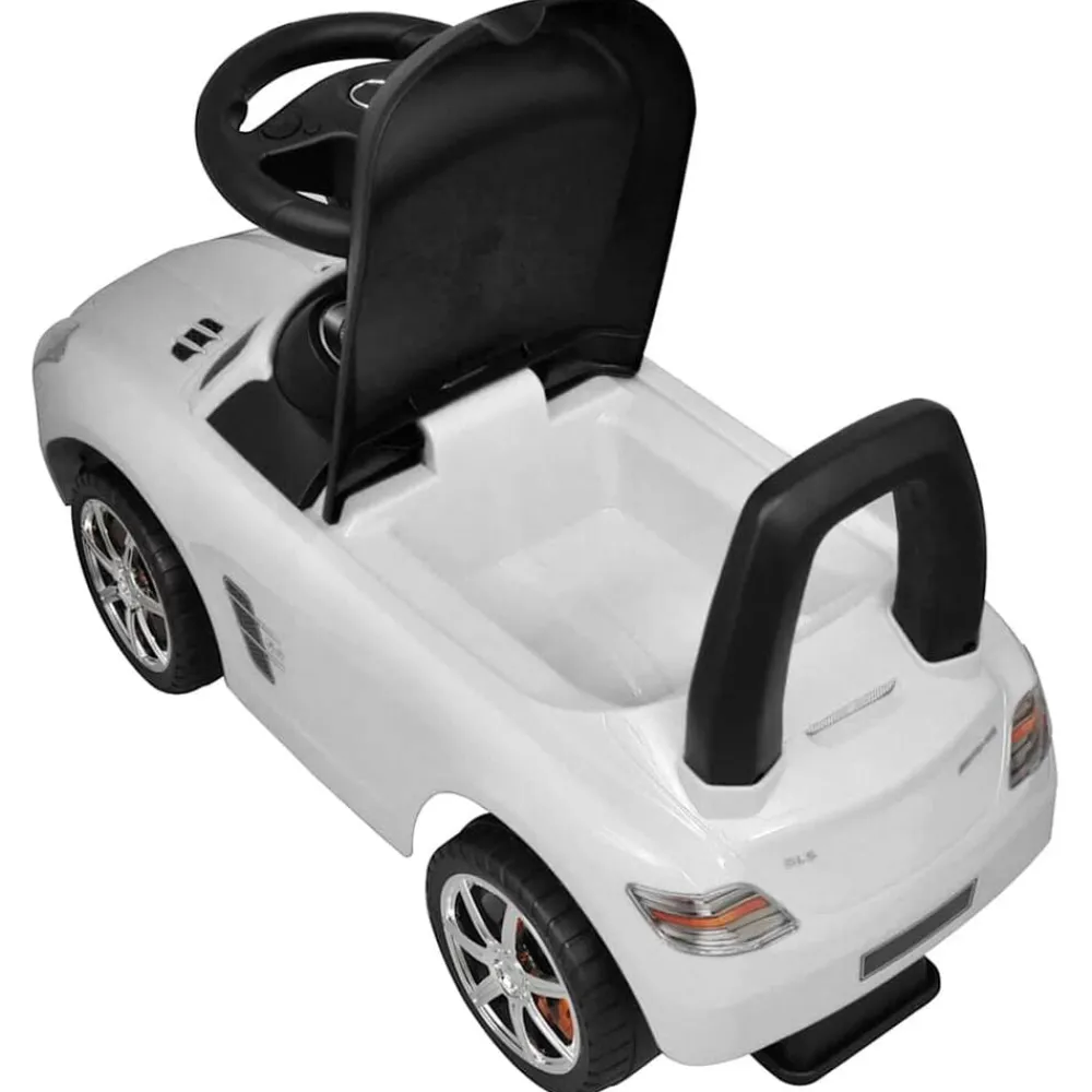 vidaXL Coche de niños accionado con el pie blanco blanco benz Discount
