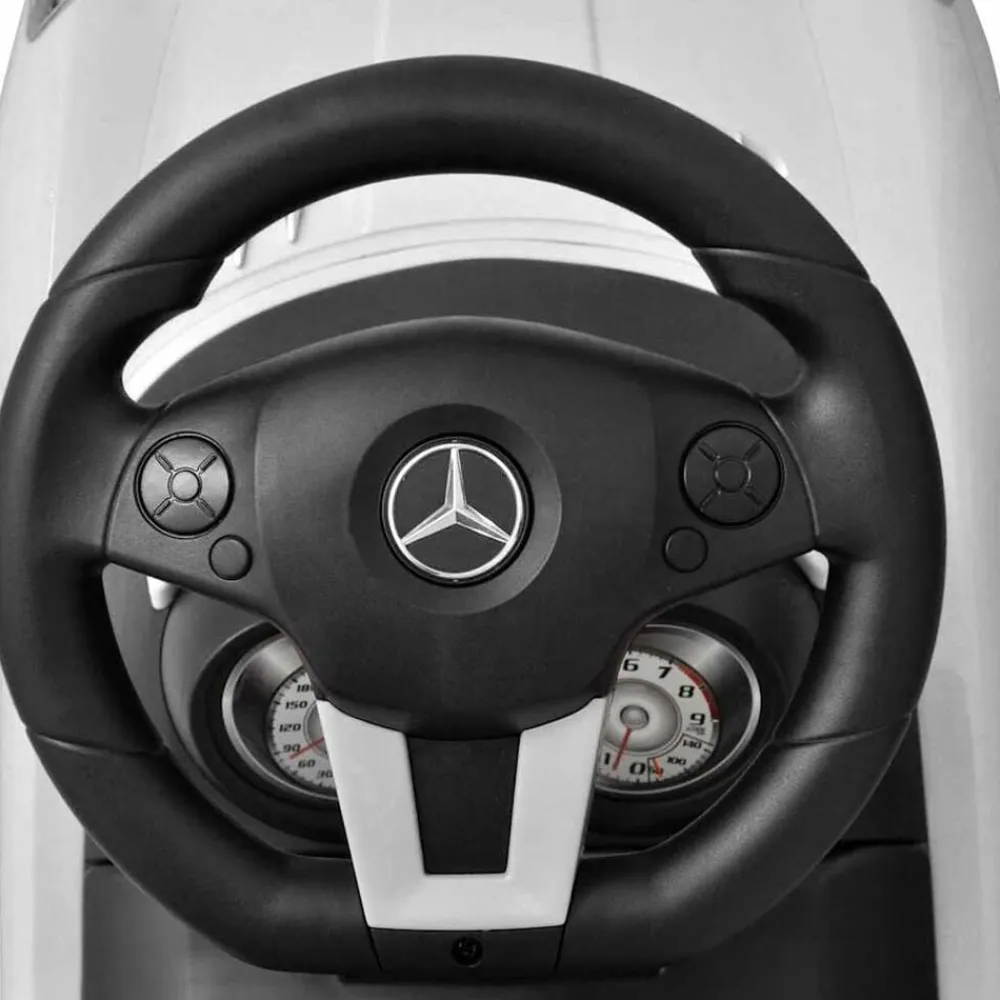 vidaXL Coche de niños accionado con el pie blanco blanco benz Discount