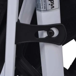 Niños vidaXL Transporte De Bebés-Cochecito de bebé 3 en 1 y negro aluminio