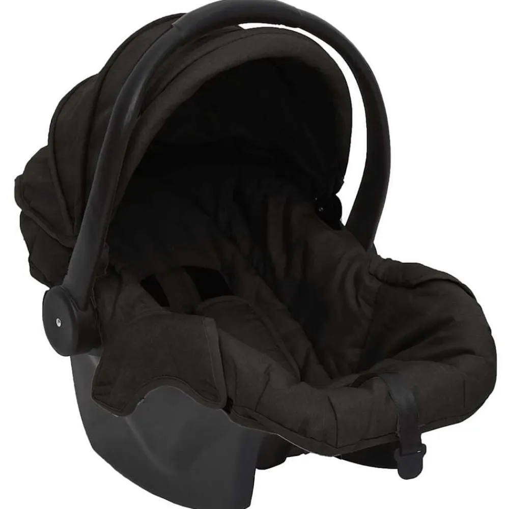 Niños vidaXL Transporte De Bebés-Cochecito de bebé 3 en 1 de acero gris
