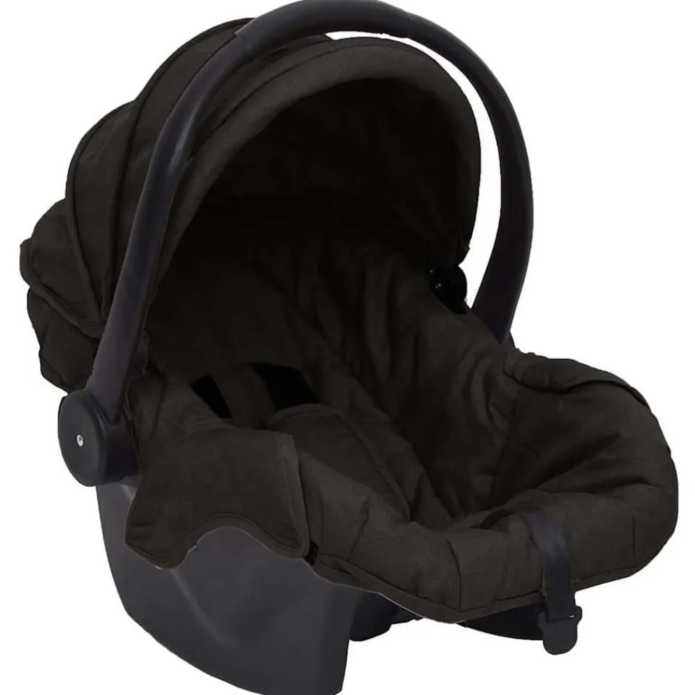 vidaXL Cochecito de bebé 3 en 1 de acero gris y negro Antracita Outlet