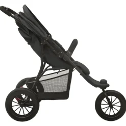 Niños vidaXL Transporte De Bebés-Cochecito de bebé de acero gris