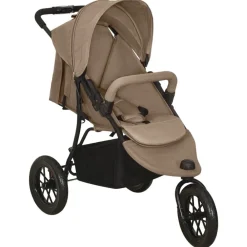 Niños vidaXL Transporte De Bebés-Cochecito de bebé de acero gris taupe