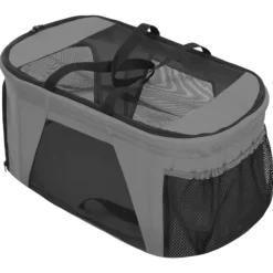 vidaXL Cochecito doble de perros plegable tela oxford 83x48x97cm Gris Clearance