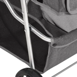 vidaXL Cochecito para perros plegable tela oxford 80x46x98 cm Gris Hot