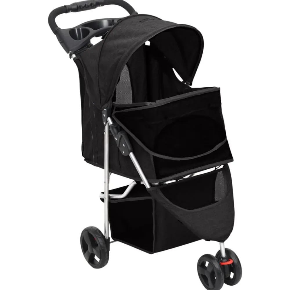 vidaXL Productos Para Mascotas-Cochecito para perros plegable tela oxford 80x46x98 cm