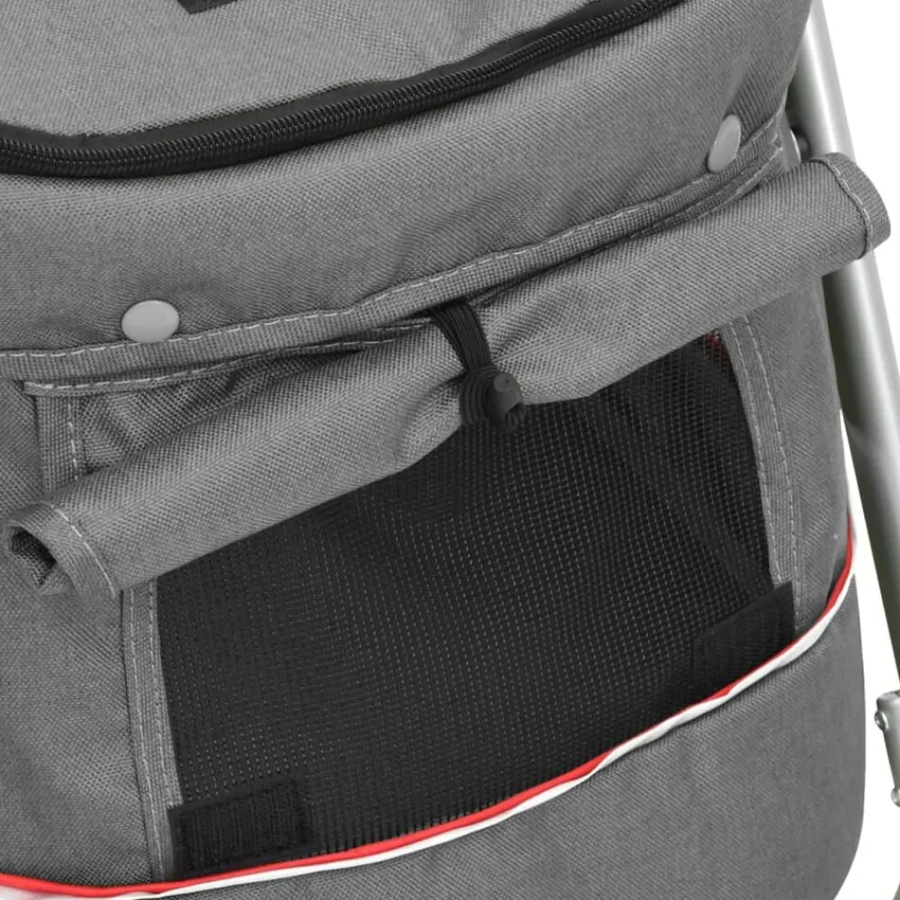 vidaXL Cochecito para perros plegable tela lino 100x49x96 cm Gris Online