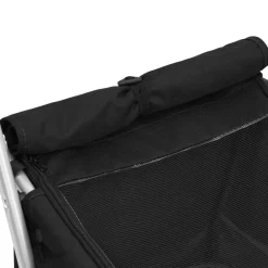 vidaXL Cochecito para perros plegable tela lino 100x49x96 cm Negro Best