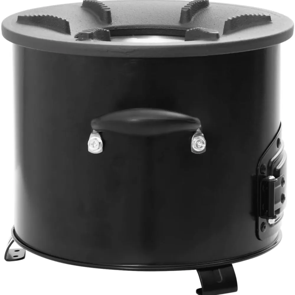 vidaXL Cocina de leña para camping metal negro 36x26x22,5 cm Discount
