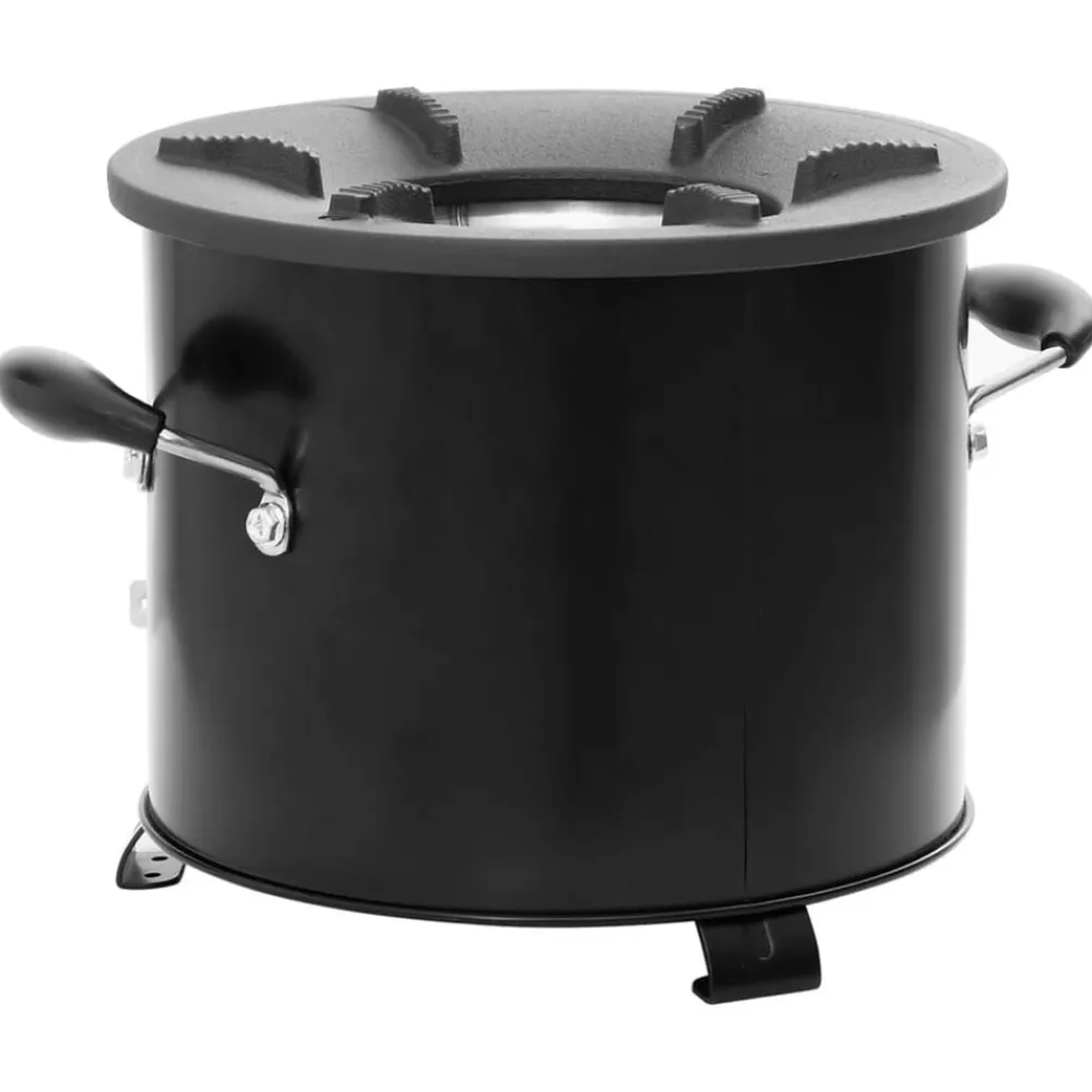 vidaXL Cocina de leña para camping metal negro 36x26x22,5 cm Discount