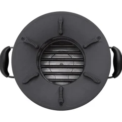 vidaXL Cocina de leña para camping metal negro 36x26x22,5 cm Discount