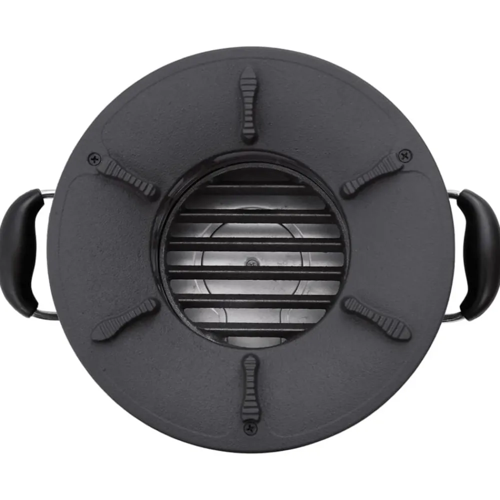 vidaXL Cocina de leña para camping metal negro 36x26x22,5 cm Discount