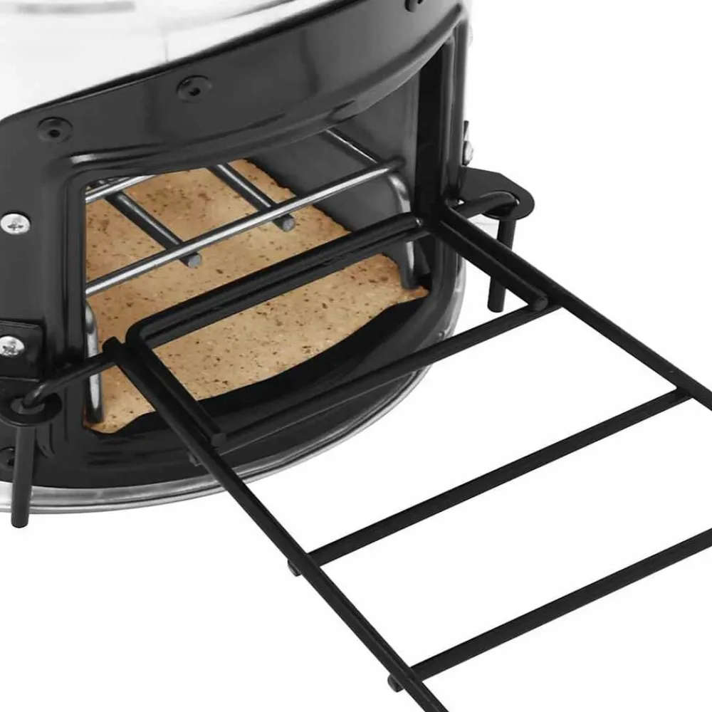 vidaXL Cocina leña camping acero inoxidable plateado 45,5x33x25,5 cm Best