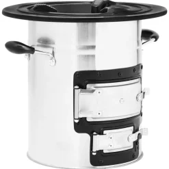 vidaXL Chimeneas-Cocina leña camping acero inoxidable 51,5x35x30,5 cm