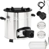 vidaXL Cocina leña ventilador USB acero inoxidable plata 35,5x26x28 cm Sale