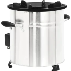 vidaXL Cocina leña ventilador USB acero inoxidable plata 35,5x26x28 cm Sale