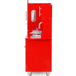 vidaXL Cocinita de juguete MDF roja 80x31x89 cm Hot