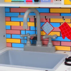 vidaXL Juguetes-Cocinita de juguete MDF multicolor 80x30x85 cm