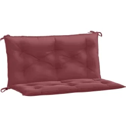 vidaXL Cojines banco jardín 2 uds tela rojo tinto melange 100x50x7 cm rojo tinto mezcla Online