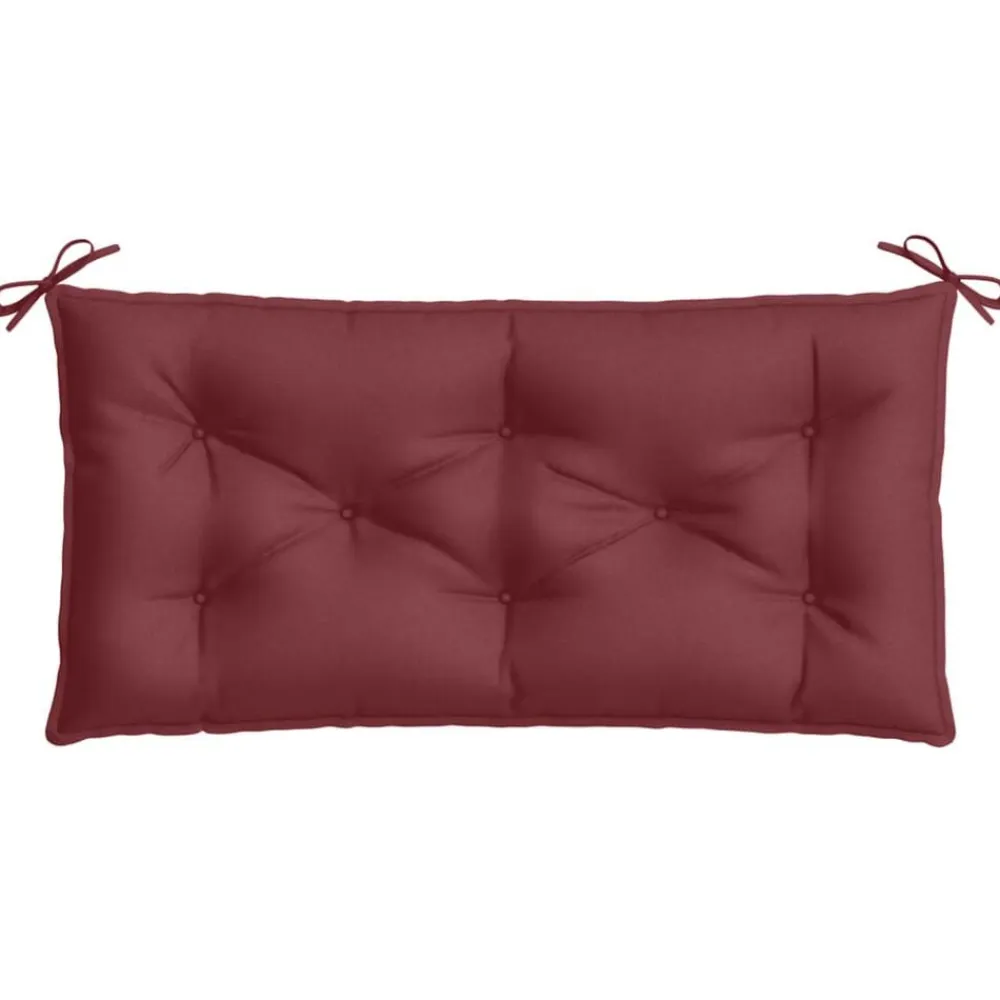 vidaXL Cojines banco jardín 2 uds tela rojo tinto melange 100x50x7 cm rojo tinto mezcla Online