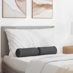 vidaXL Decoración-Cojines Bolster 2 pcs Ø 15 x 40 cm Tela de pana