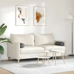 vidaXL Decoración-Cojines Bolster 2 pcs Ø 15 x 40 cm Tela de pana