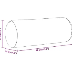 vidaXL Decoración-Cojines Bolster 2 pcs Ø 15 x 40 cm Tela de pana