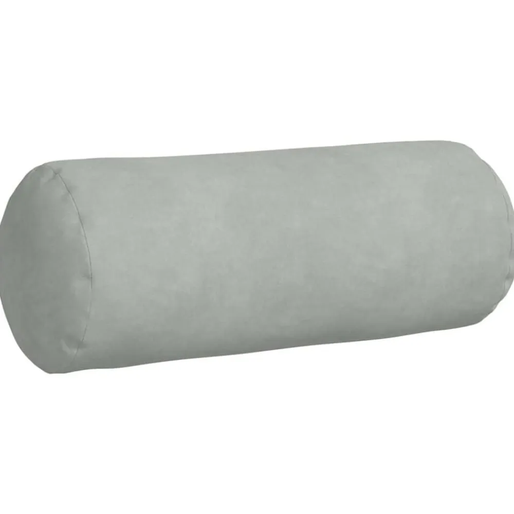 vidaXL Cojines Bolster 2 pcs Ø 15 x 40 cm Tela de pana Gris claro Hot