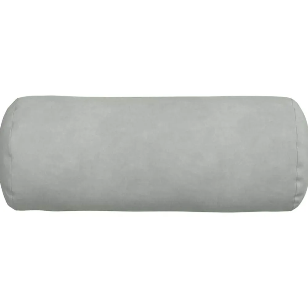 vidaXL Cojines Bolster 2 pcs Ø 15 x 40 cm Tela de pana Gris claro Hot
