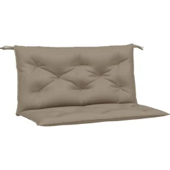 vidaXL Cojines de banco de jardín 2 uds tela Oxford 100x50x7 cm Taupé Clearance