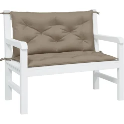 vidaXL Cojines de banco de jardín 2 uds tela Oxford 100x50x7 cm Taupé Clearance
