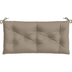 vidaXL Cojines de banco de jardín 2 uds tela Oxford 100x50x7 cm Taupé Clearance